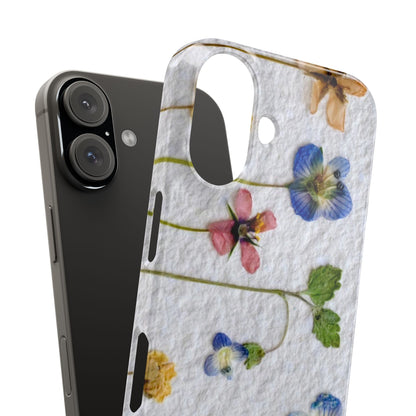Dried Wild Pink and Purple Flower Image on Paper, Floral Slim Phone Cases, Case-Mate IPHONE16 and all sizes