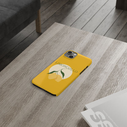 Italian Limoncello Yellow Slim Phone Cases with Lemons, Case-Mate IPHONE16 and all sizes