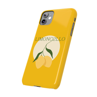 Italian Limoncello Yellow Slim Phone Cases with Lemons, Case-Mate IPHONE16 and all sizes
