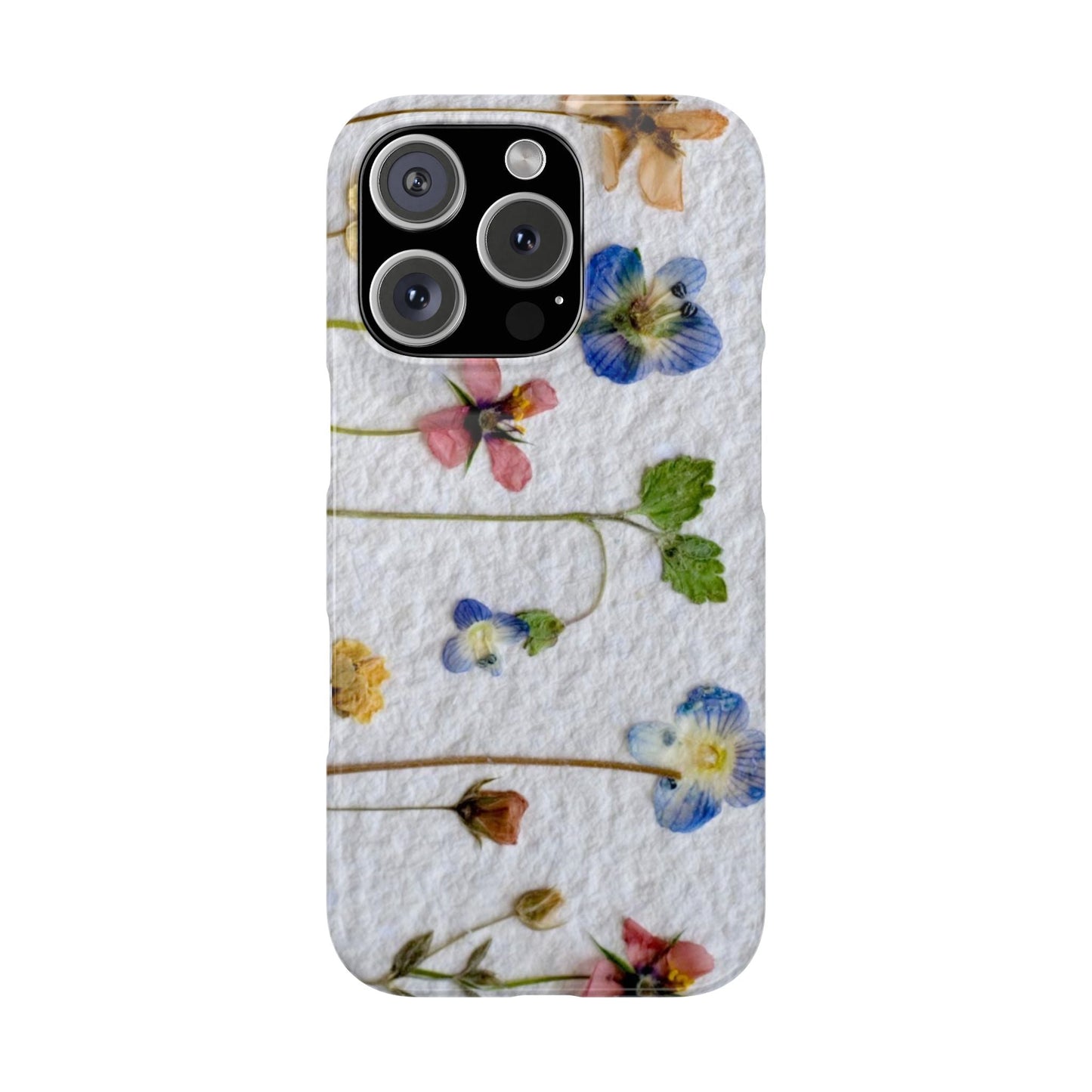 Dried Wild Pink and Purple Flower Image on Paper, Floral Slim Phone Cases, Case-Mate IPHONE16 and all sizes