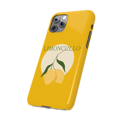 Italian Limoncello Yellow Slim Phone Cases with Lemons, Case-Mate IPHONE16 and all sizes