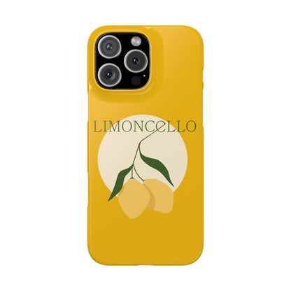 Italian Limoncello Yellow Slim Phone Cases with Lemons, Case-Mate IPHONE16 and all sizes