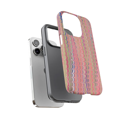 Pink Pastels Feather Marbled Vintage Design iPhone 16 + Samsung + Apple + Google - 2 finishes