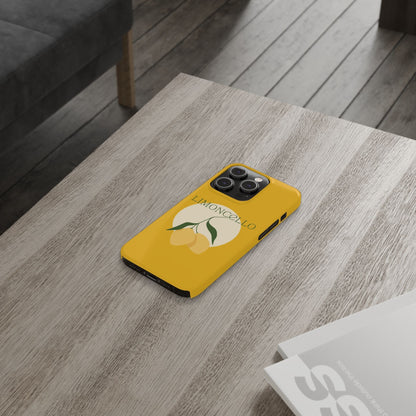 Italian Limoncello Yellow Slim Phone Cases with Lemons, Case-Mate IPHONE16 and all sizes