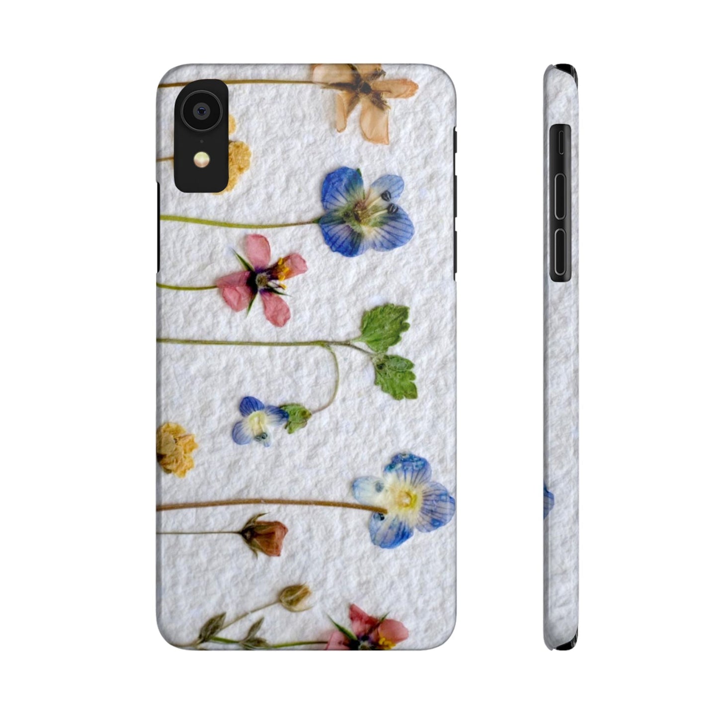 Dried Wild Pink and Purple Flower Image on Paper, Floral Slim Phone Cases, Case-Mate IPHONE16 and all sizes